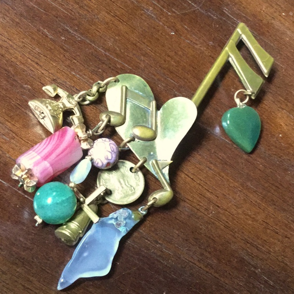 Musical brooch charm vintage boho Coachella farmer’s market festival cowgirl